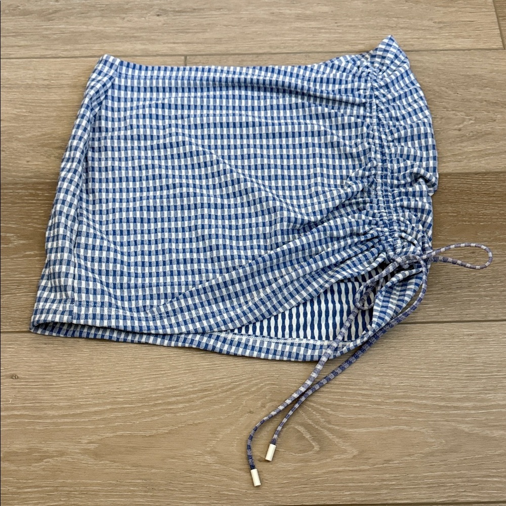 Triangl Swimwear Blue Gingham Skirt Coverup 💙 Size M/L